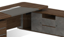 'Inspira Gold' Office Table With Side Cabinet