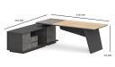 'Spiro' 7 Feet Office Desk In Light Oak Laminate