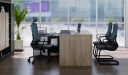 'Spiro' 5 Feet Office Desk In Light Oak Laminate