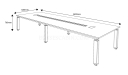 shop drawing of Eazy 12 feet conference table