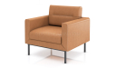 'Alpha' One Seater Sofa In Tan PU Leather