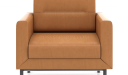 'Alpha' One Seater Sofa In Tan PU Leather