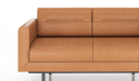 'Alpha' Two Seater Sofa In Tan PU Leather