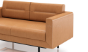 'Alpha' Two Seater Sofa In Tan PU Leather