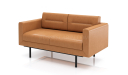 'Alpha' Two Seater Sofa In Tan PU Leather