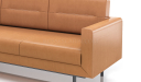 'Alpha' Three Seater Sofa In Tan PU Leather