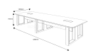shop drawing of 10 seater meeting table