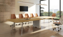 'Kross' 12 Feet Modern Conference Table In Maple Veneer