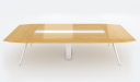 large conference table for in light wood finish