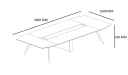 shop drawing of 12 feet width boardroom table