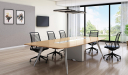 'Kross' 12 Feet Modern Conference Table In Maple Veneer