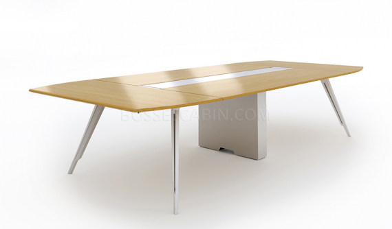 'Kross' 12 Feet Modern Conference Table In Maple Veneer