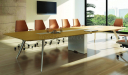 modern meeting room with stylish table and chairs
