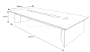 shop drawing of 12 feet long conference table
