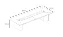 shop drawing of 18 feet conference table