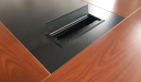 conference table with inbuilt wirebox