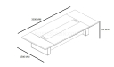 shop drawing of 11 feet Dx series conference table