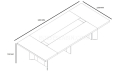 shop drawing of Larry 11 feet boardroom table