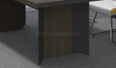 meeting table base in walnut veneer