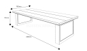 shop drawing of 8 feet Lexon meeting table