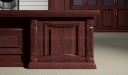 solid wood conference table with classical carvings