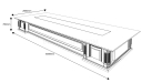 caesar 16 feet conference table shop drawing with size