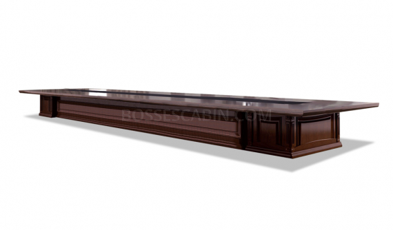 solid wood finish conference table in classical design