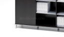 dark veneer office cabinet with aluminum alloy legs