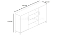 shop drawing of 7 feet office cabinet and bookshelf