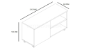 dimensions of side cabinet for office desk