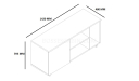 shop drawing of Eazy side cabinet and credenza