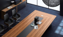 'Status' Office Credenza In Zebra Veneer