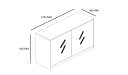 shop drawing of Office Cabinet In Veneer With Glass Doors