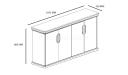 shop drawing of Royale 6 feet side side cabinet for office