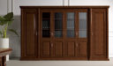 wall to wall bookshelf and cabinet in a classical design