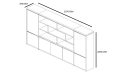 shop drawing of Lexon 10 fete office cabinet