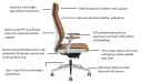 'Coupe' Executive Office Chair In Tan Leather