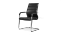 visitors chair in black leather