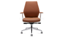 'Coupe' Medium Back Office Chair In Tan Leather