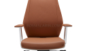 'Coupe' Medium Back Office Chair In Tan Leather