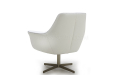 'Tartan' Lounge Chair In White Leather