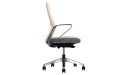 'Hero' Medium Back Office Chair In Beige Leather