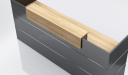 'Walter' 8 Feet Reception Desk In Carbon Gray
