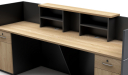 'Walter' 8 Feet Reception Desk In Carbon Gray