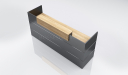 'Walter' 8 Feet Reception Desk In Carbon Gray