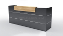 Inspira Black 8 Feet Reception Desk