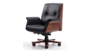 medium back office chair in chesterfield style leather upholstery