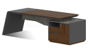 'Inspira' Office Desk In Walnut Laminate