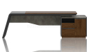 'Inspira' Office Desk In Walnut Laminate