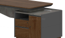 'Inspira' Office Desk In Walnut Laminate